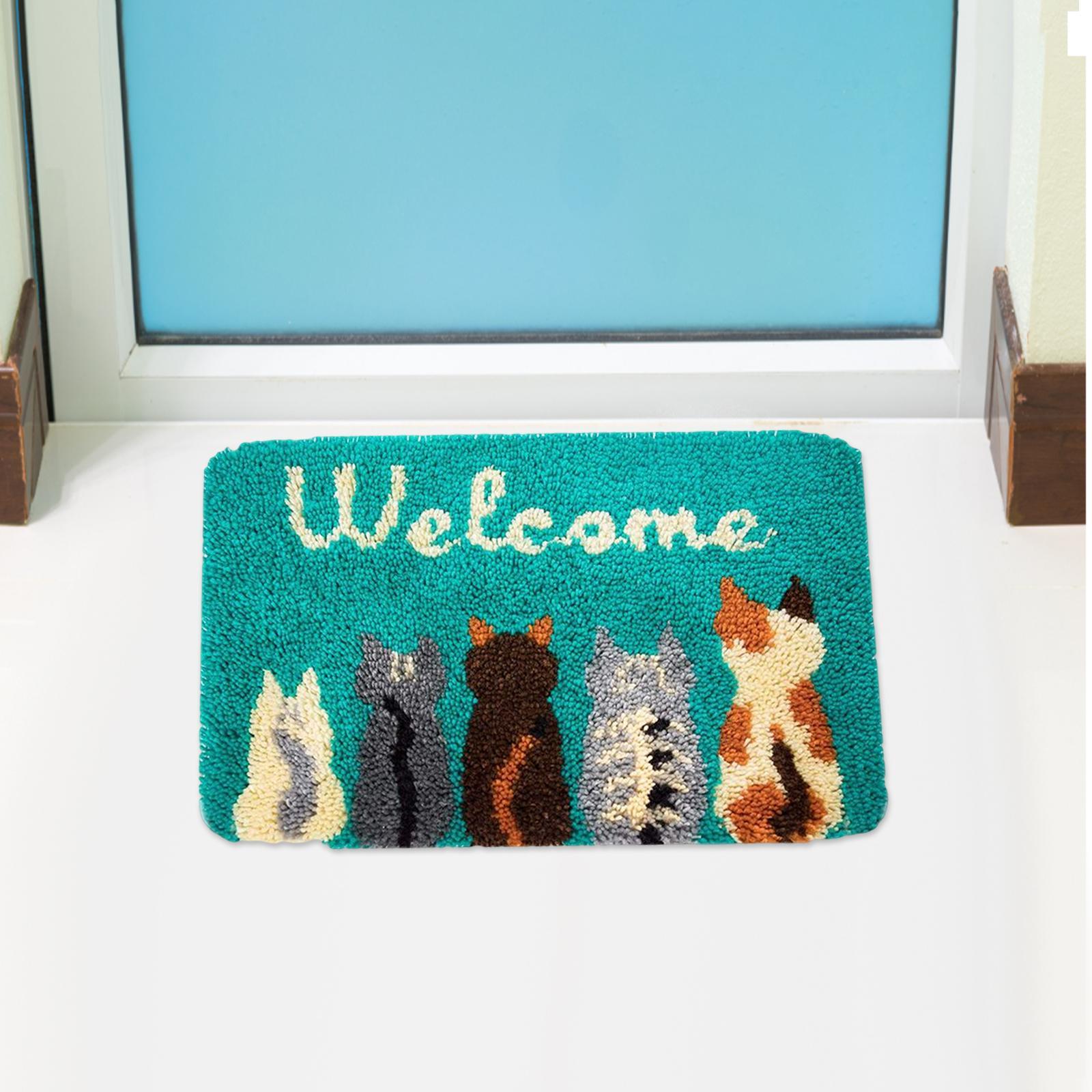 Cat Latch DIY Rug Making Kit Yarn Crocheting Carpet Making Kit Beginners