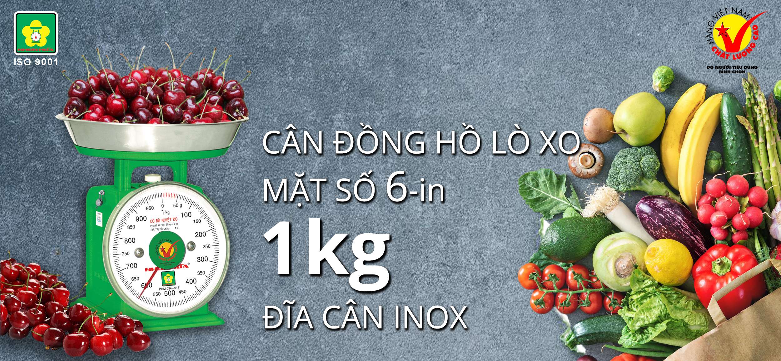 Cân Đồng Hồ Lò Xo Nhơn Hòa 1kg