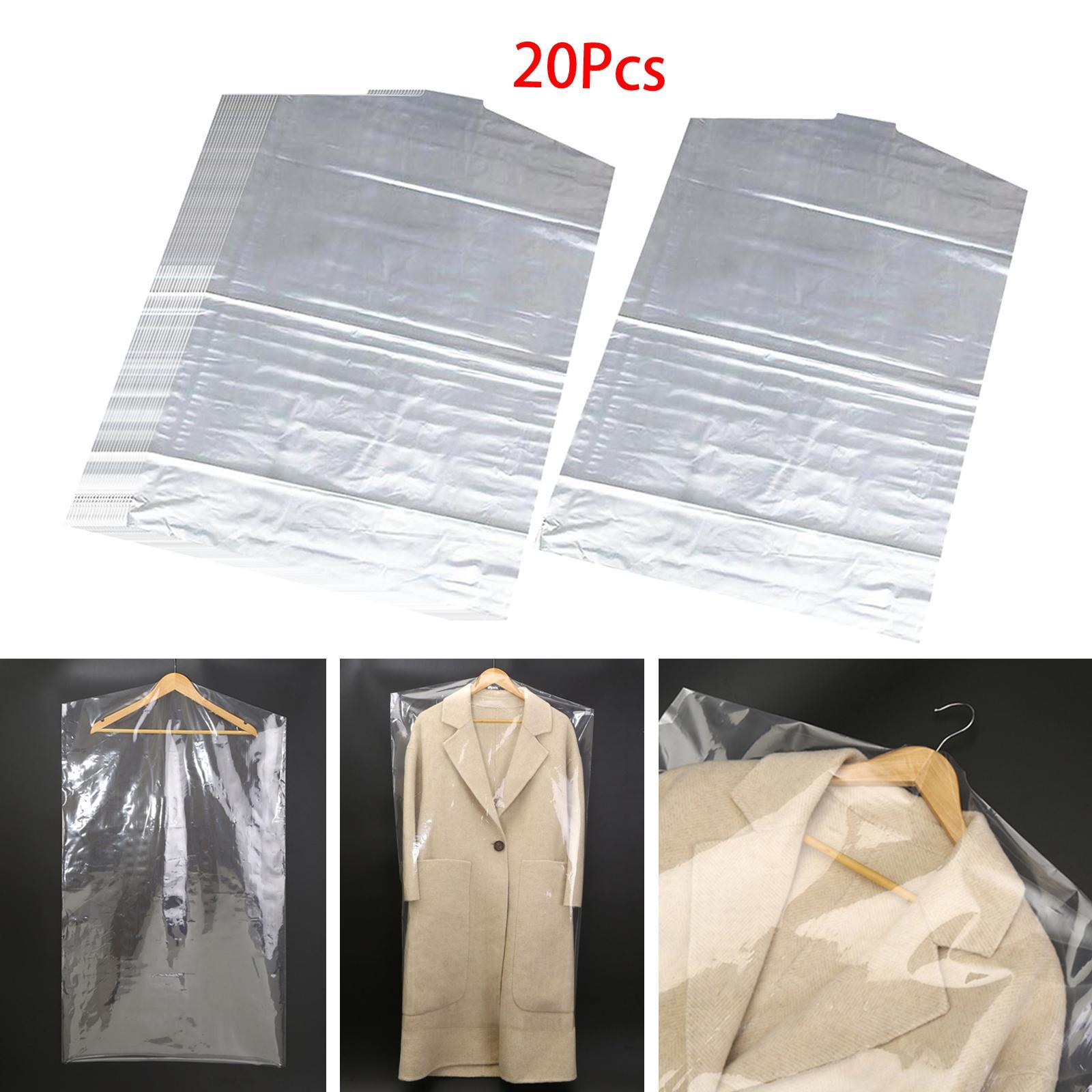 20x Garment Bags Dustproof Sweaters T Shirts Hanging Clothes Dust Covers