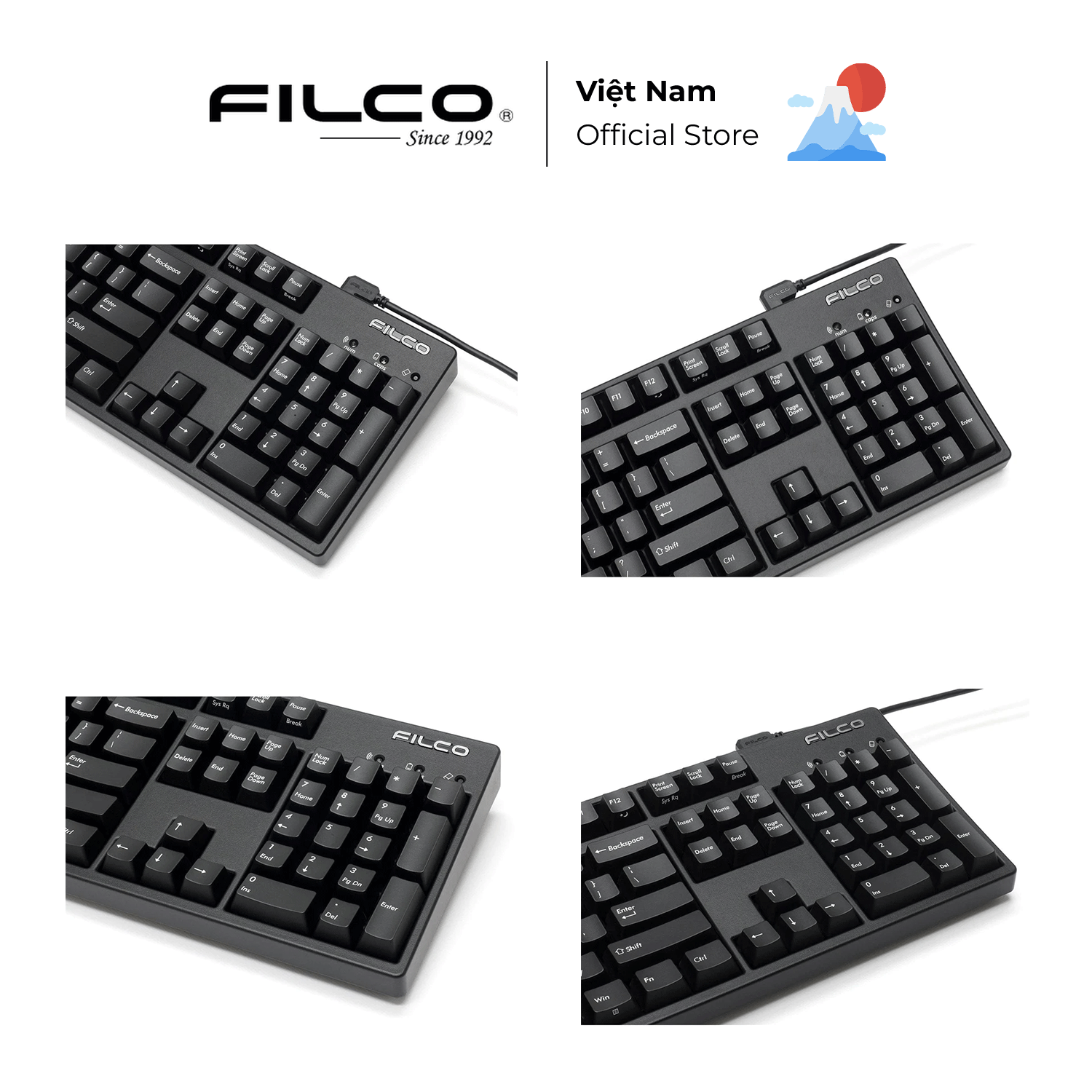 Bàn phím cơ Filco Majestouch Convertible 3X - Fullsize - Hàng Chính Hãng