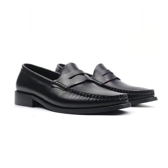 Giày Lười Nam DECEMBER Penny Loafer Black - LF01