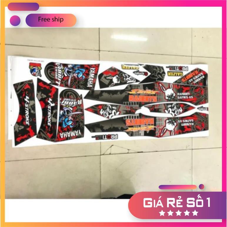 Tem rời dành cho Sirius thỏ cầm kiếm đỏ đen