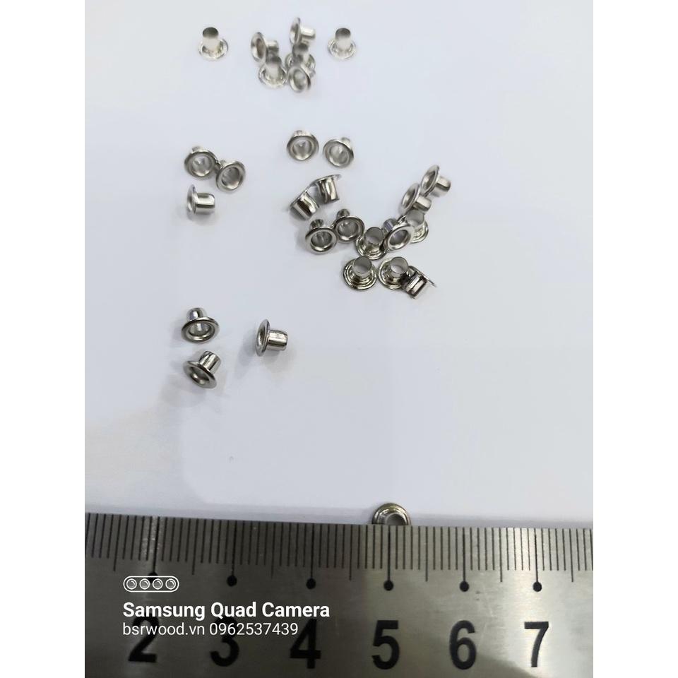 Khoen ore 2.7mm Khoen mắt cáo 2ly7 Bằng thau không gỉ Màu bạc Màu vàng Khuy bấm vải, bấm giấy Túi 100 cái