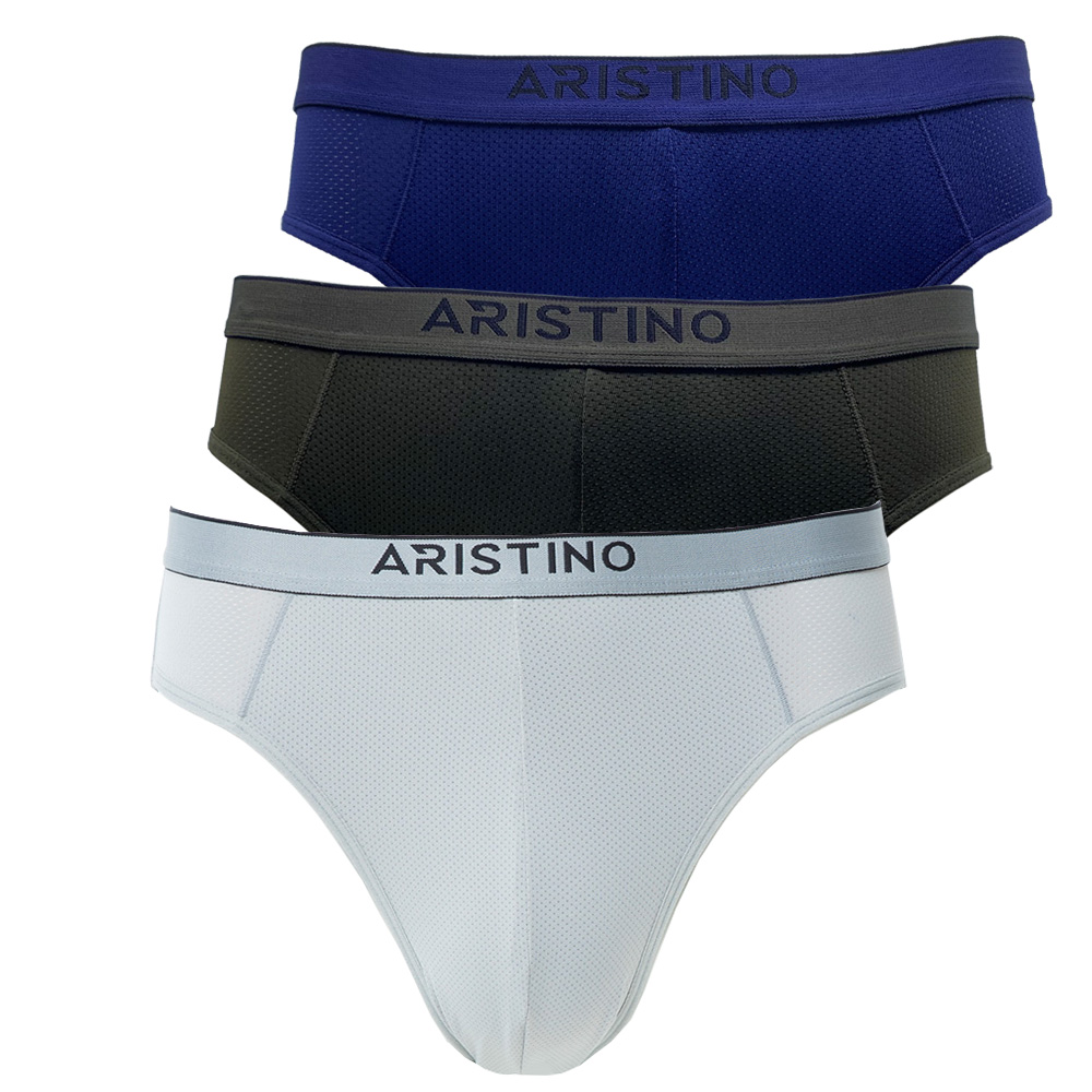 Combo 3 chiếc quần lót thông hơi nam Aristino ABF060, mềm mịn, thoáng khí, trẻ trung - Hàng Chính Hãng