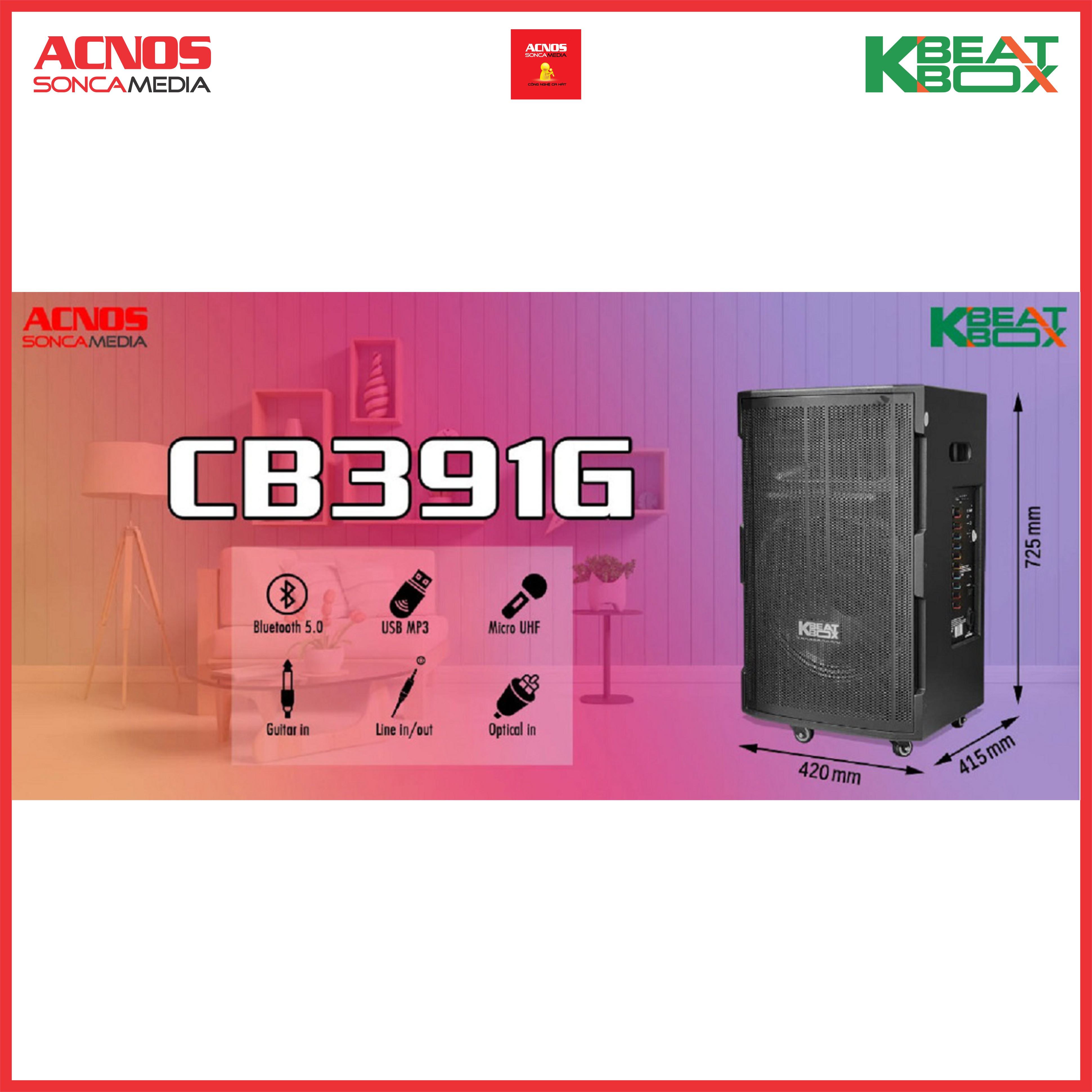 Dàn âm thanh di động ACNOS CB391G