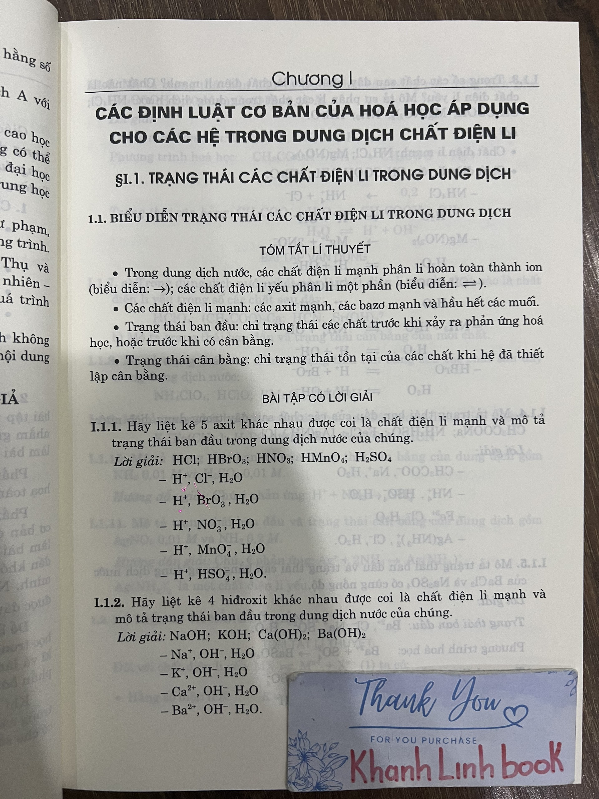Sách - Hoá học phân tích - Câu hỏi và bài tập: Cân bằng ion trong dung dịch