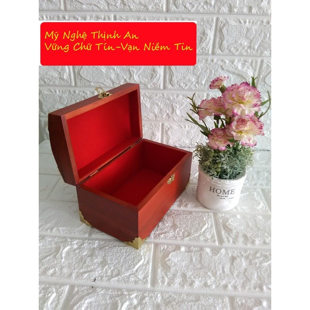 Hộp đựng dấu công ty loại đựng 2-4 dấu tùy loại gỗ hương cao cấp - BẢO HÀNH 10 NĂM
