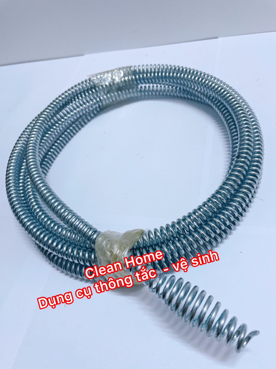 Dây thông tắc cống Lò Xo Phi 10 Dùng đầu Kết Nối Máy Khoan