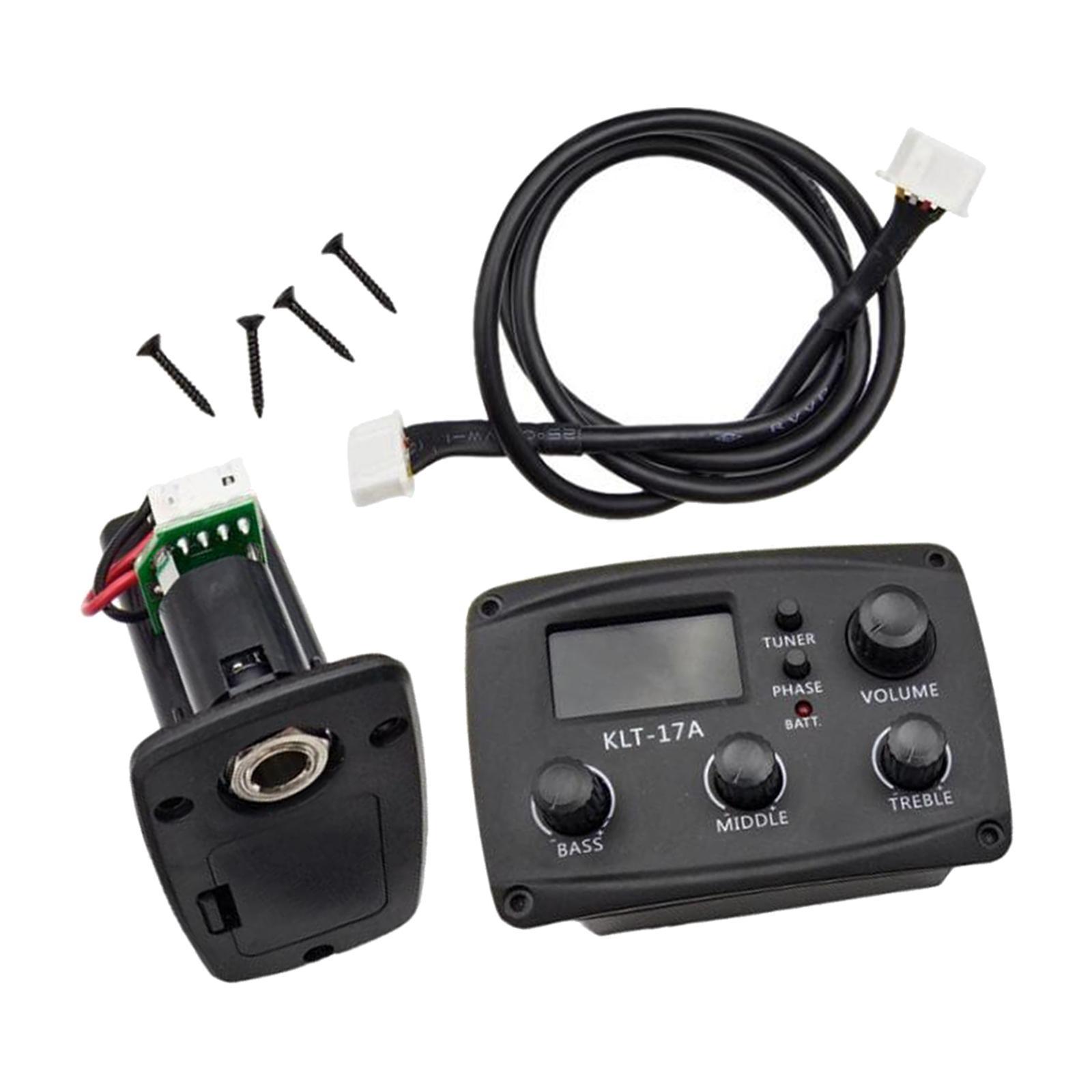 Guitar EQ Equalizer Pickup, Musical Instrument,Equalizer Tuner Piezo Pickup Luthier DIY Parts Guitar Pickup, EQ Equalizer