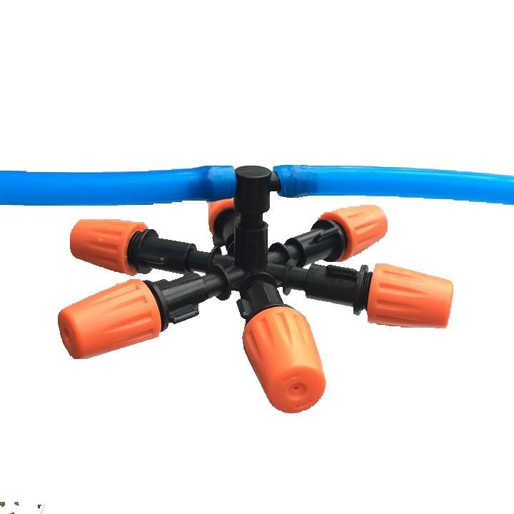 5 Béc Phun Sương 6 Hướng Tưới Lan, Cây Cảnh Kèm Nối Ren 21