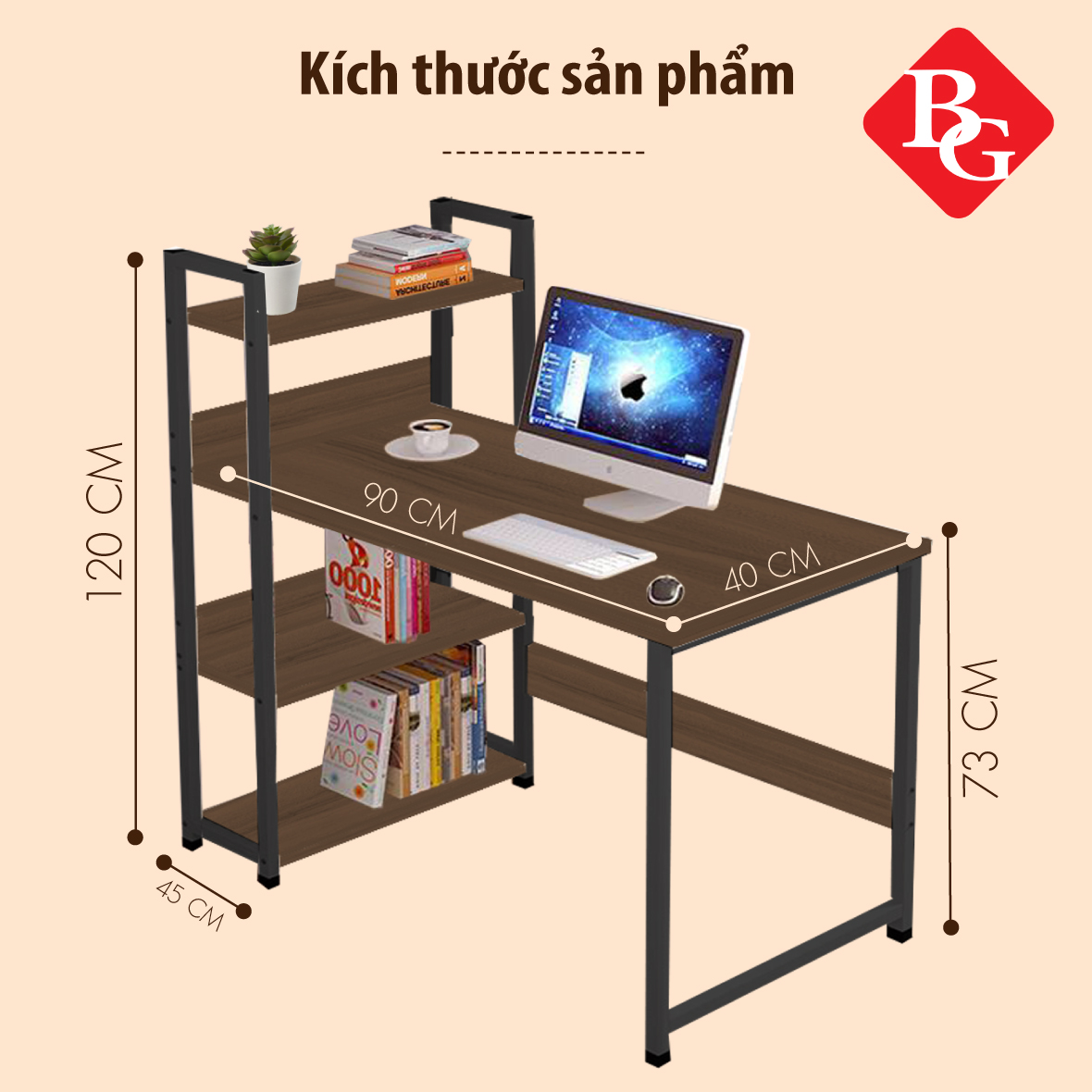 Bàn học tập/làm việc BG đa năng siêu tiện lợi model T90 mẫu mới 2020 Thái Lan (Hàng nhập khẩu)