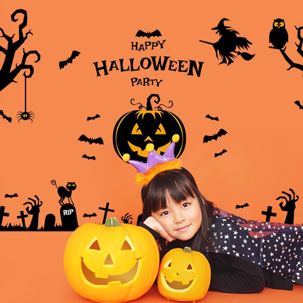 Decal , sticker dán kính dán tường trang trí Halloween