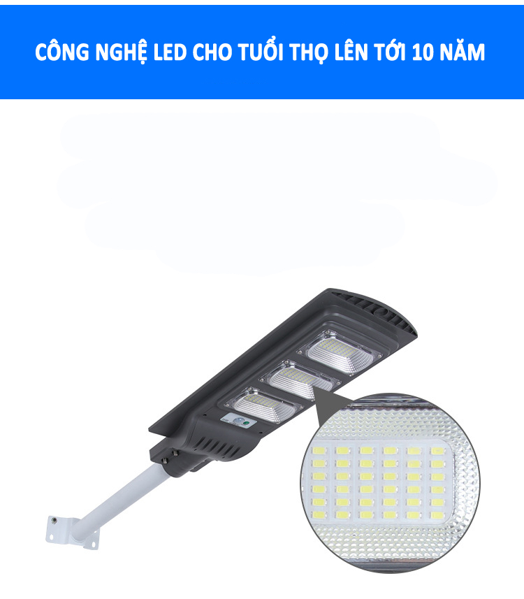 Đèn LED năng lượng mặt trời liền thể 90W (cảm biến ánh sáng -  Outdoor Lighting Sensor Led Solar Light )