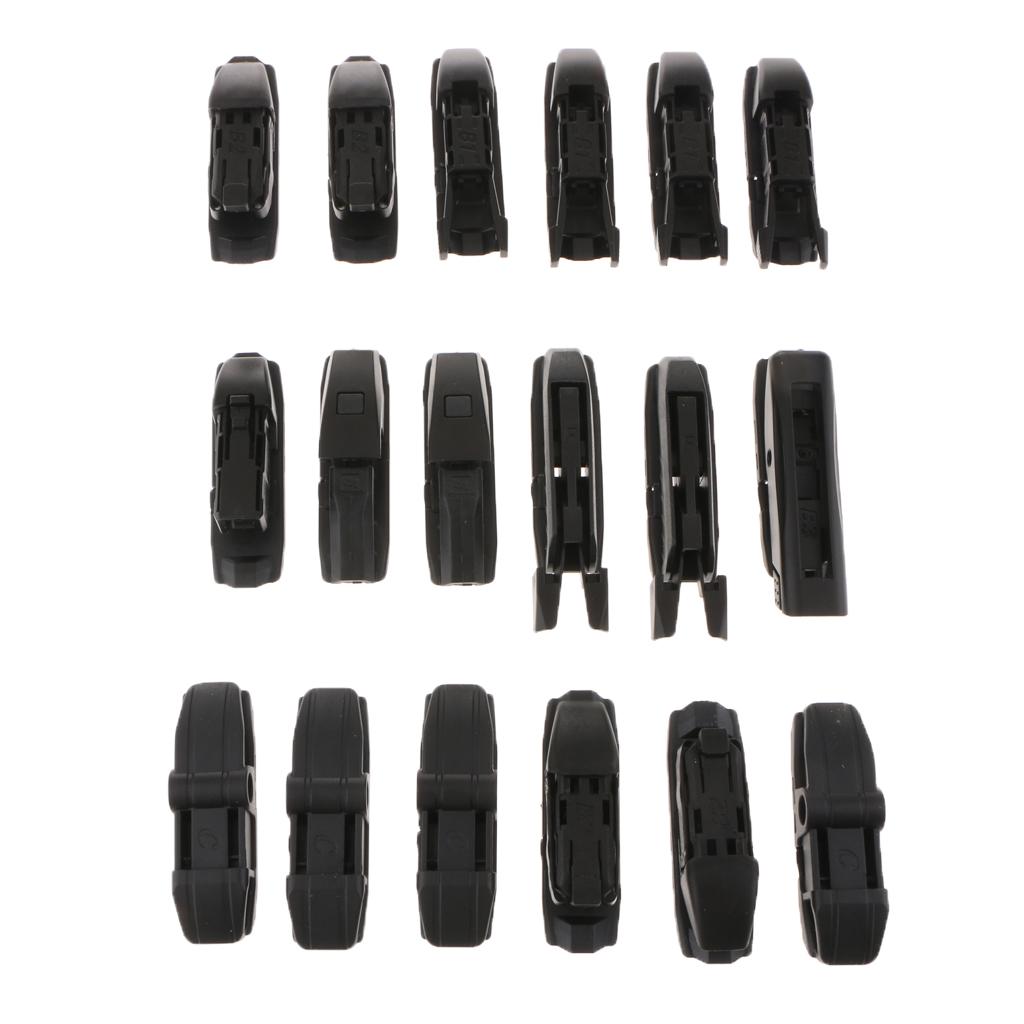 18 PCS Tool Car & Truck Windshield Wiper Connectors Wiper Blade Connector