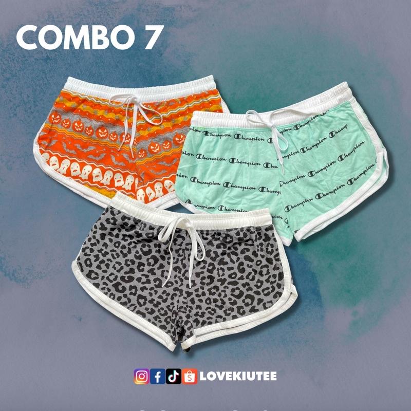 Combo 3 quần hoạ tiết BOOTY SHORT ngắn ôm mông - LOVEKIUTEE