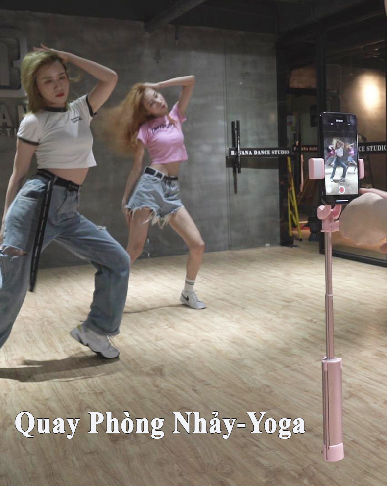 Gậy Chụp Ảnh 1m6 kiêm tay cầm quay video chống rung A21 tích hợp Remote Bluetooth Thế Hệ Mới Hàng Chính Hãng