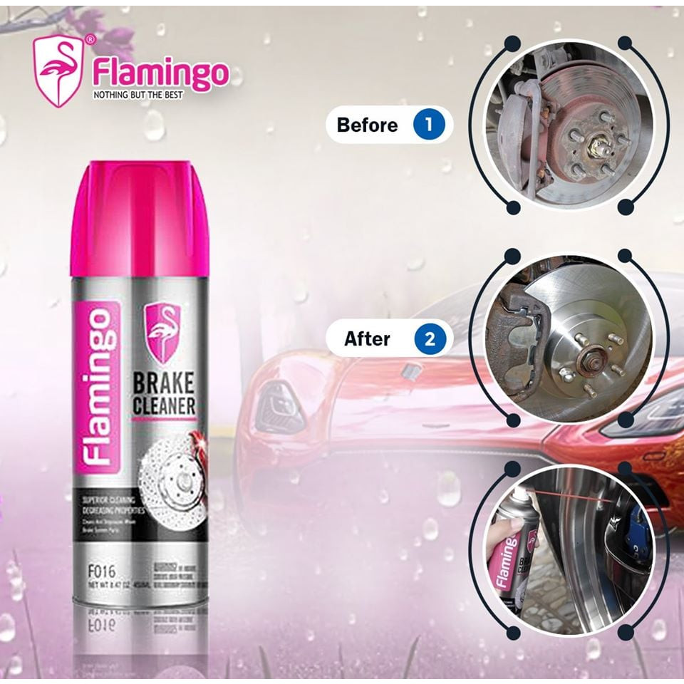 Vệ Sinh Má Phanh và Cụm Phanh Flamingo F016 450ml - Hãng Phân Phối Chính Thức