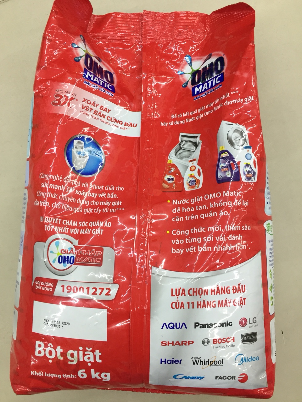 Bột Giặt OMO Matic Cửa Trên 6Kg