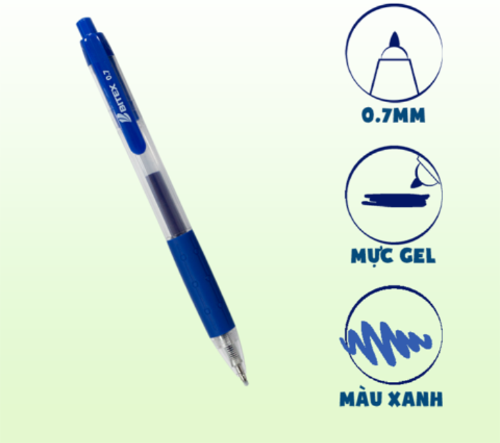 Bút gel Bitex G03 mực xanh