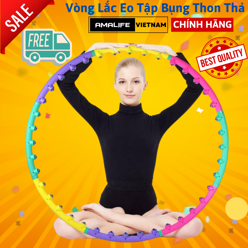 Vòng Lắc Eo Giảm Mỡ Bụng, Vòng Lắc Eo Thon Massage Giảm Mỡ Bụng - Hàng Chính Hãng