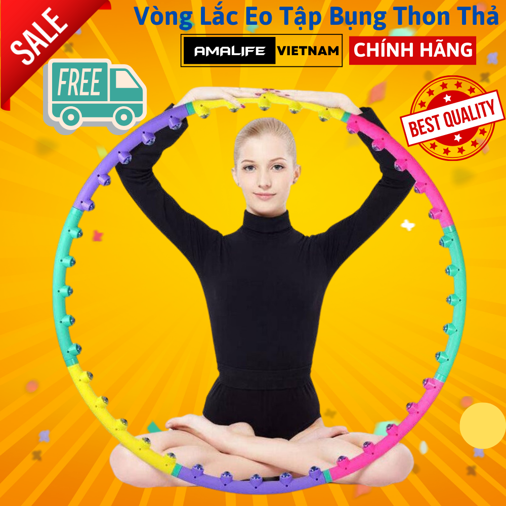 Vòng Lắc Eo Giảm Mỡ Bụng, Vòng Lắc Eo Thon Massage Giảm Mỡ Bụng - Hàng Chính Hãng (màu ngẫu nhiên)