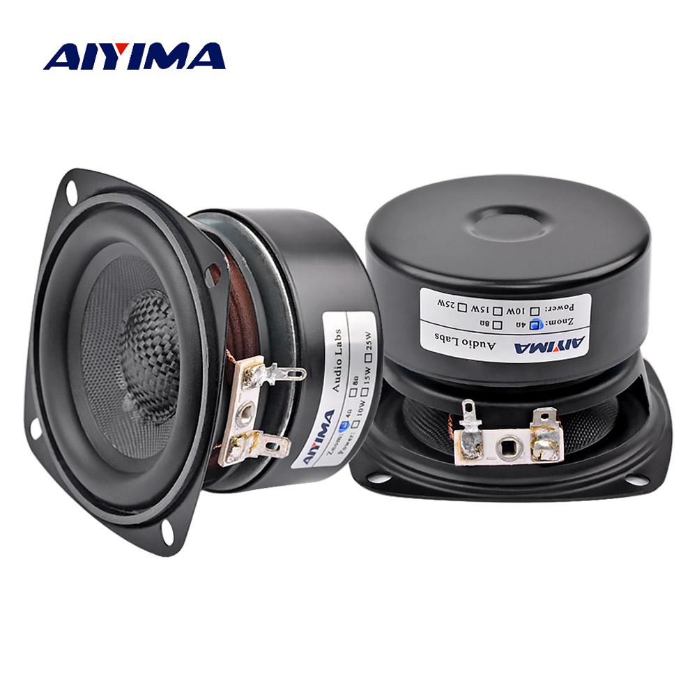 Aiyima 2pcs loa âm thanh toàn bộ 3 inch 4 8 ohm 20W loa âm thanh không thấm nước bằng kính khuếch đại máy phát điện Color: 8 Ohm Speaker