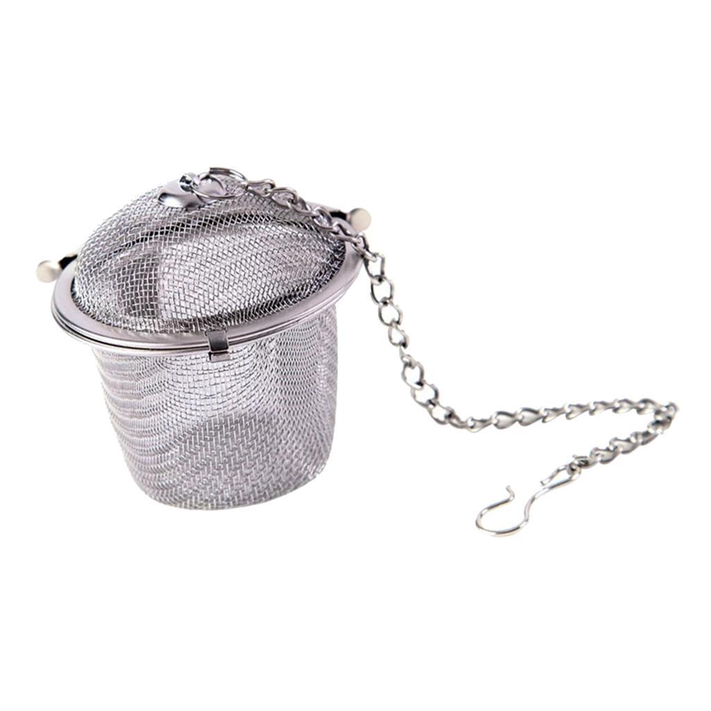 2pcs Tea Infuser Ball Mesh Loose Leaf Herb Strainer Secure Locking 8.5/11cm