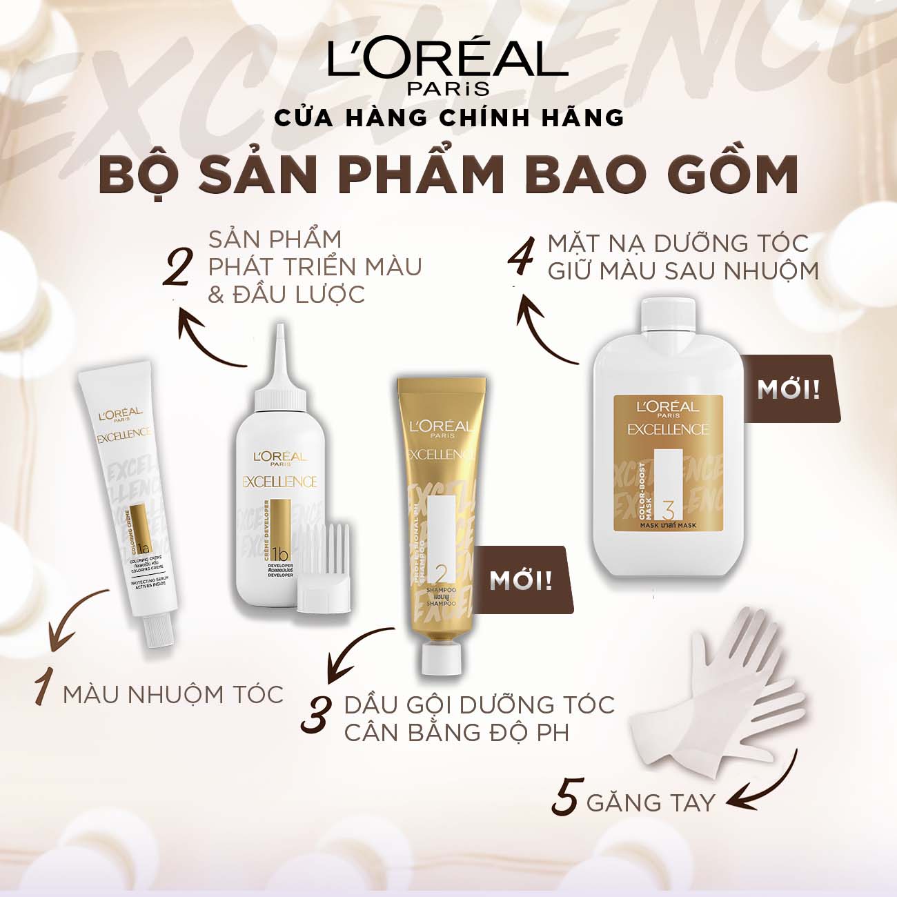 Kem nhuộm nâng sáng 4 tông L'Oreal Paris