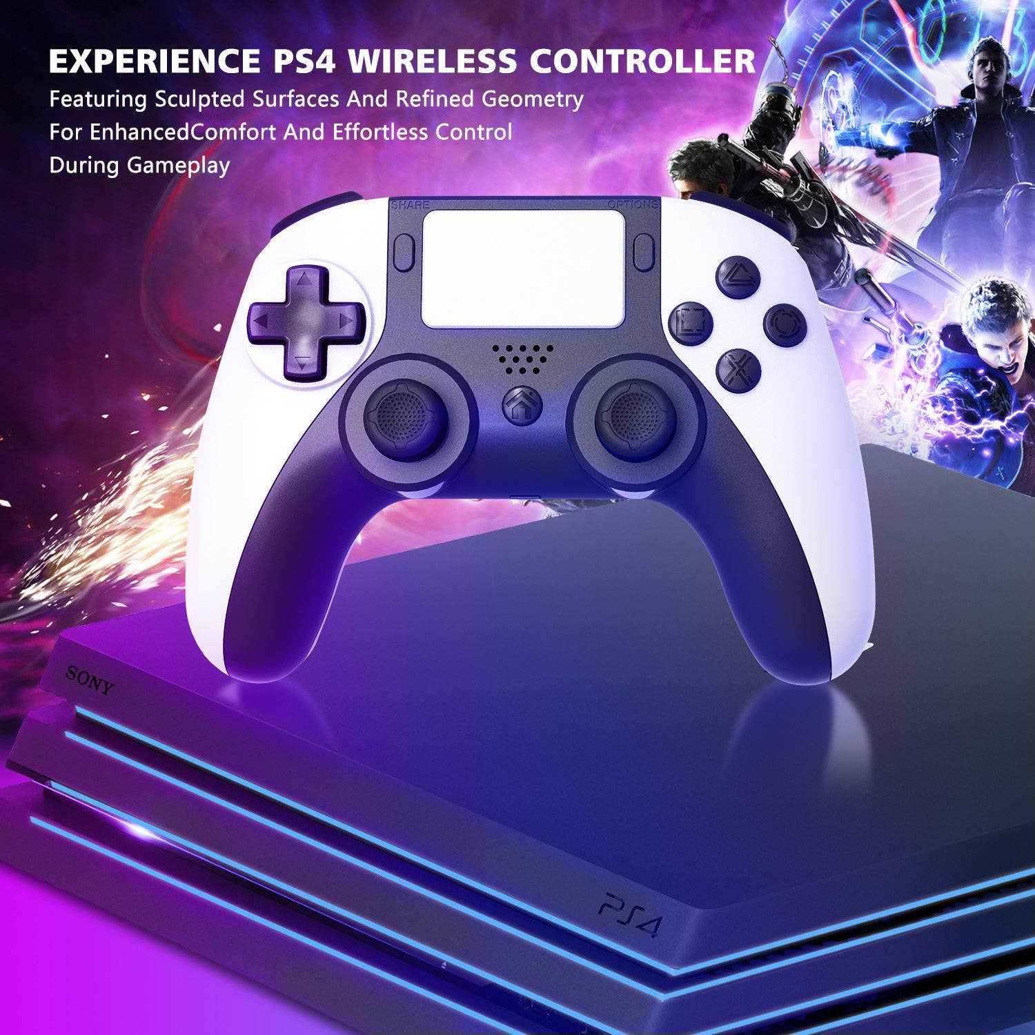 Phong cách mới nhất PS4slim Bluetooth không dây lập trình con quay hồi chuyển somatosensory sáu trục rung kép PS5 hình PS4pro tay cầm chơi game