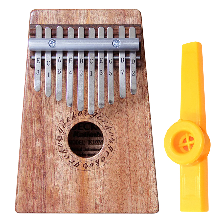 Đàn Kalimba Gecko 10 Phím Gỗ Mahogany K10M Kèm Kèn Kazoo