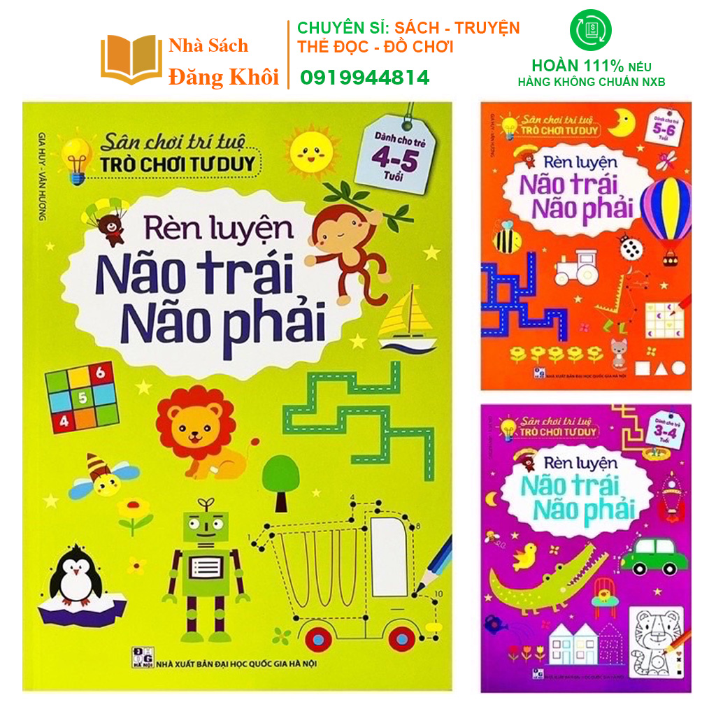 Sách - Sân chơi trí tuệ trò chơi tư duy rèn luyện não trái não phải dành cho trẻ từ 3-6 tuổi (lẻ 1c)