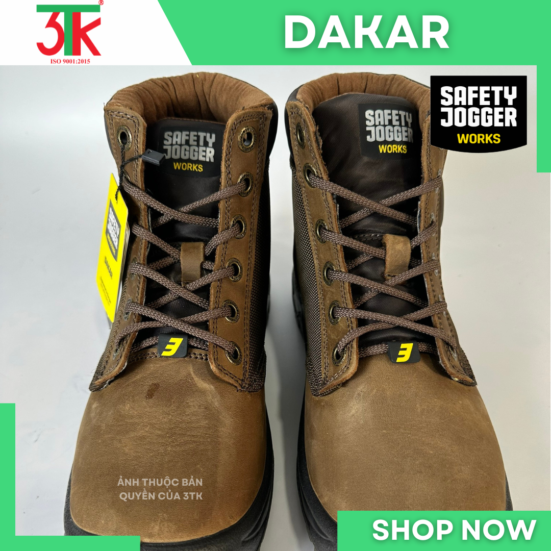 Giày Bảo Hộ Safety Jogger DAKAR S3 Chống đinh, Chống Dập Ngón, Chống Trơn Trượt Chất Liệu Da Cao Cấp Siêu Nhẹ Kiểu Dáng Thể Thao