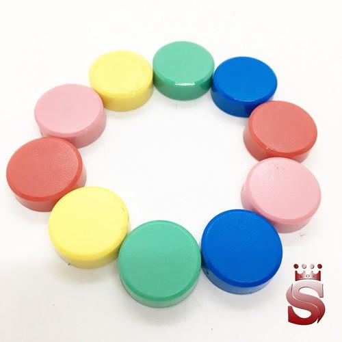 Bộ 5 nam châm dính bảng trơn mix 5 màu kích thước 40x12mm