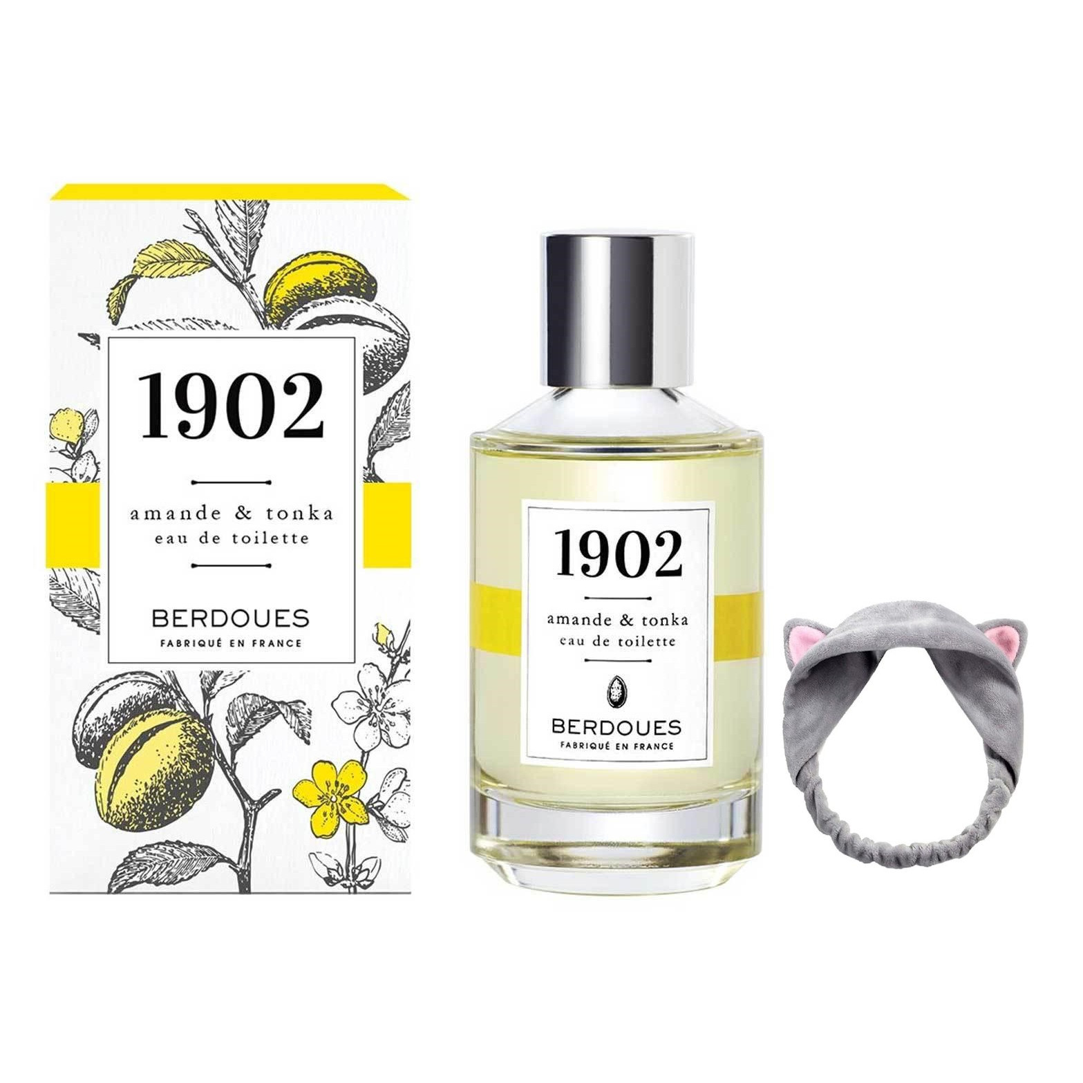 Nước Hoa Pháp Berdoues 1902 Amande &amp; Tonka Eau De Toilette 100ml + Tặng Kèm 1 Băng Đô Tai Mèo Xinh Xắn ( Màu Ngẫu Nhiên)