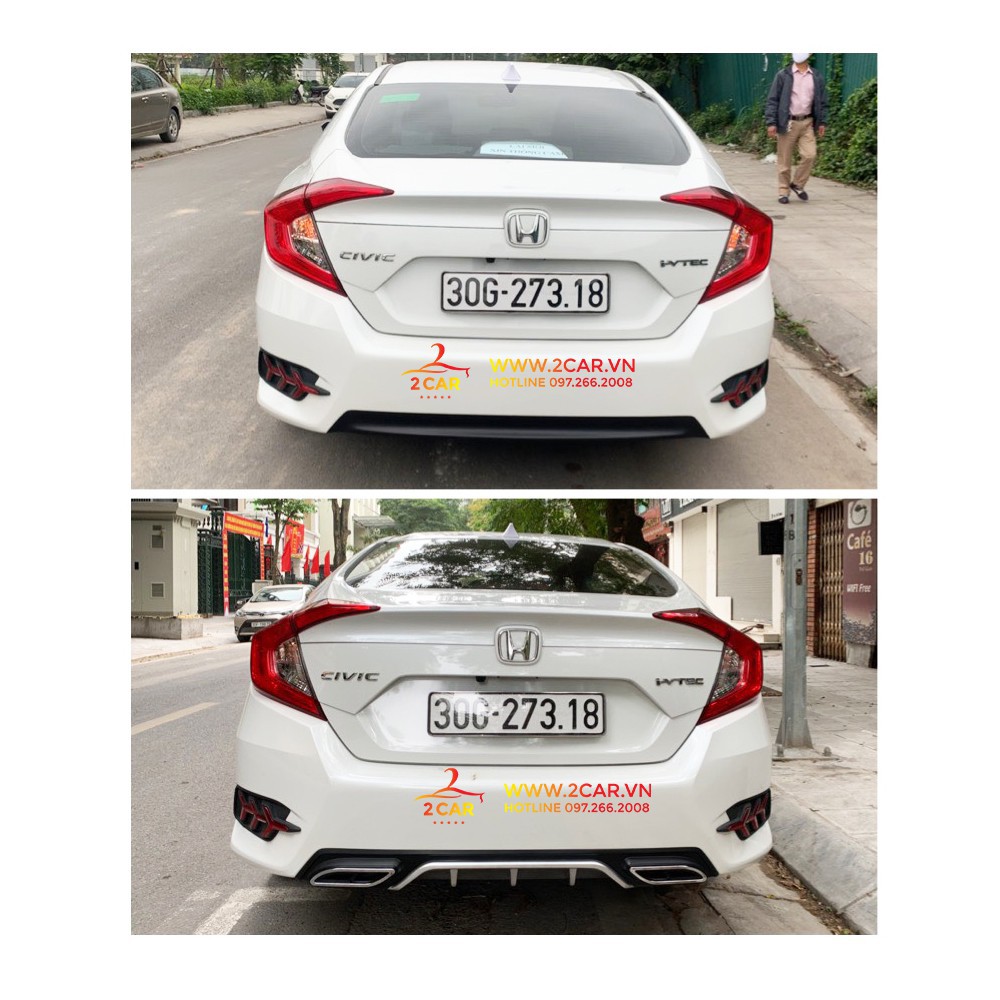 Lip Chia Pô, Lippo, líp pô Xe Honda Civic 2017-2021 kiểu dáng Mercedes - 2 pô