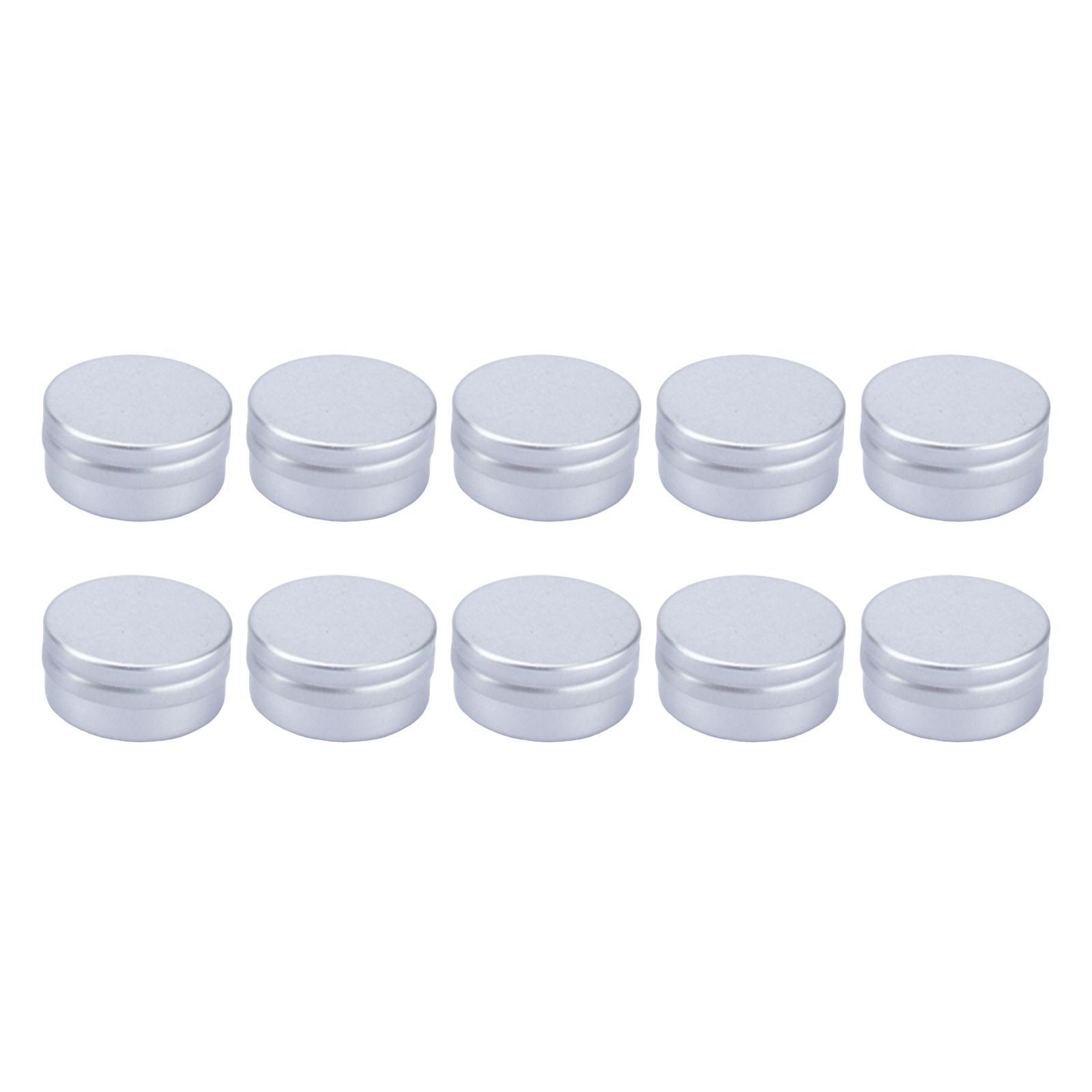 10Pcs Screw Top Round Aluminum Tins 15ml Empty Containers for Candles