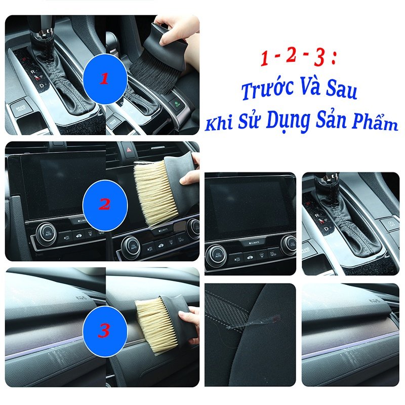 Chổi Lông Mịn Vệ Sinh Nội Thất, Vệ Sinh Ô Tô Đa Năng Tiện Dụng