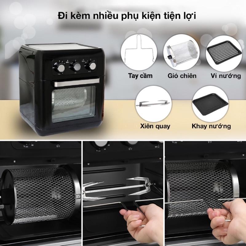 Nồi Chiên Không Dầu Hawonkoo AFH-100, Dung Tích 10Lit - 5 Phụ Kiện Nướng Đa Năng, Hàng Chính Hãng