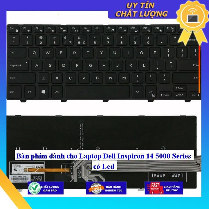 Bàn phím dùng cho Laptop Dell Inspiron 14 5000 Series có Led  - Hàng Nhập Khẩu New Seal