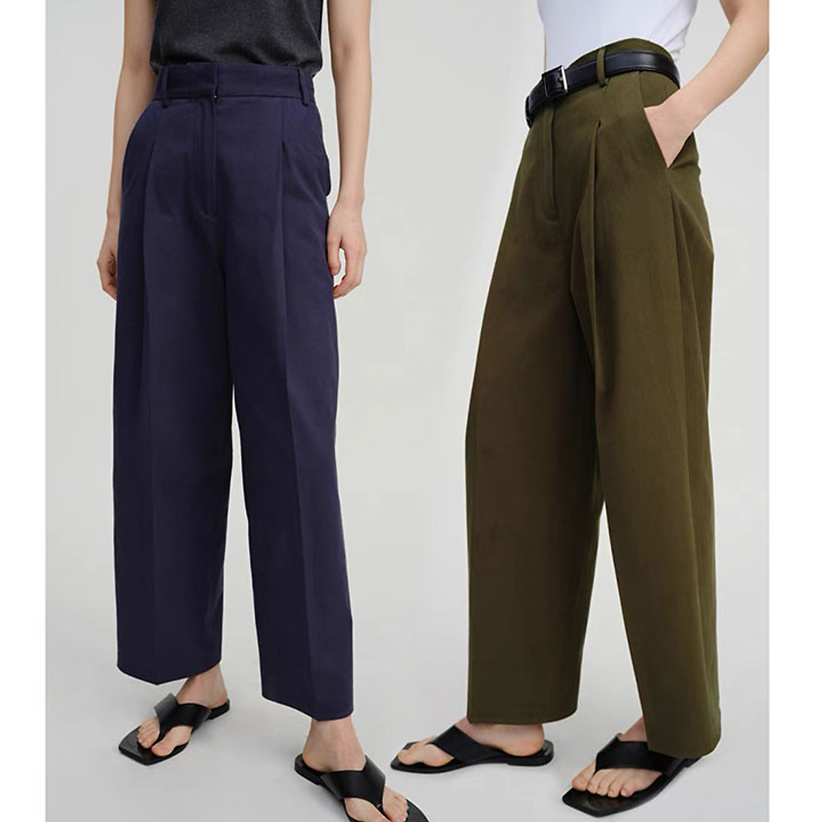 Quần ống rộng nữ 1 ly chất vải Linen Premium sang trọng