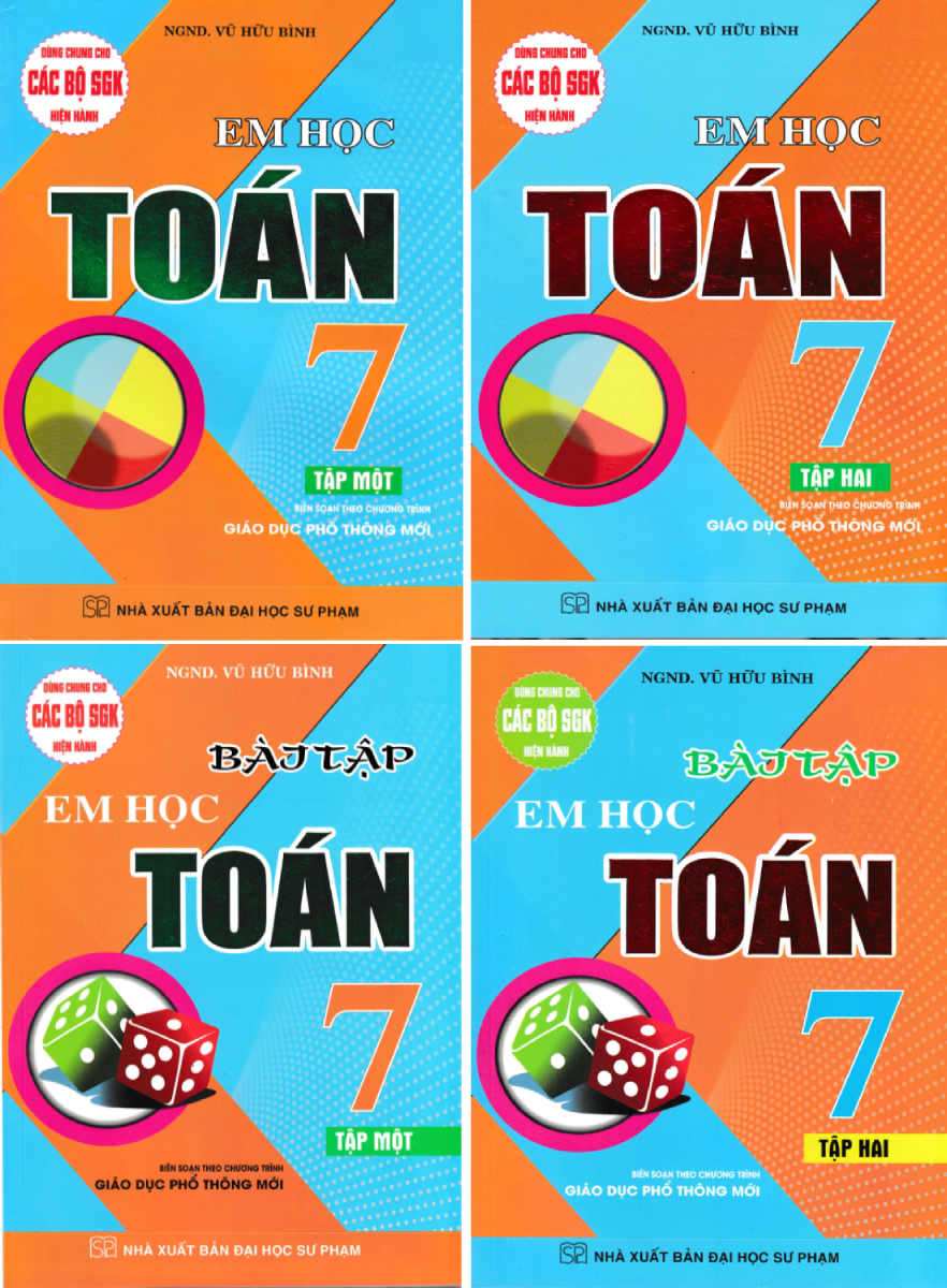 Combo Em Học Toán + Bài Tập Em Học Toán Lớp 7 (Dùng Chung Cho Các Bộ SGK Mới Hiện Hành) (Bộ 4 Cuốn) 