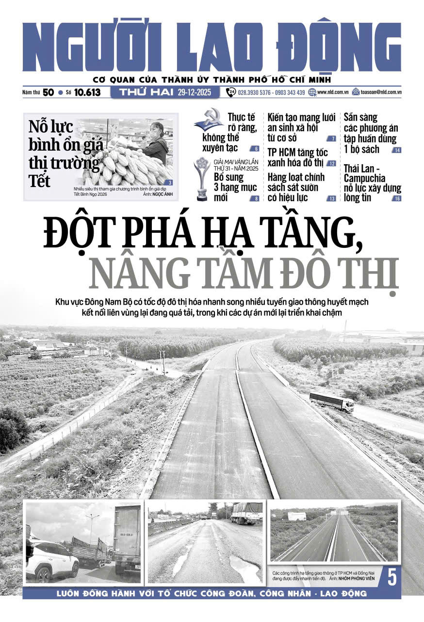 Nhật báo Người Lao Động từ ngày 29-12-2025 đến 04-01-2026