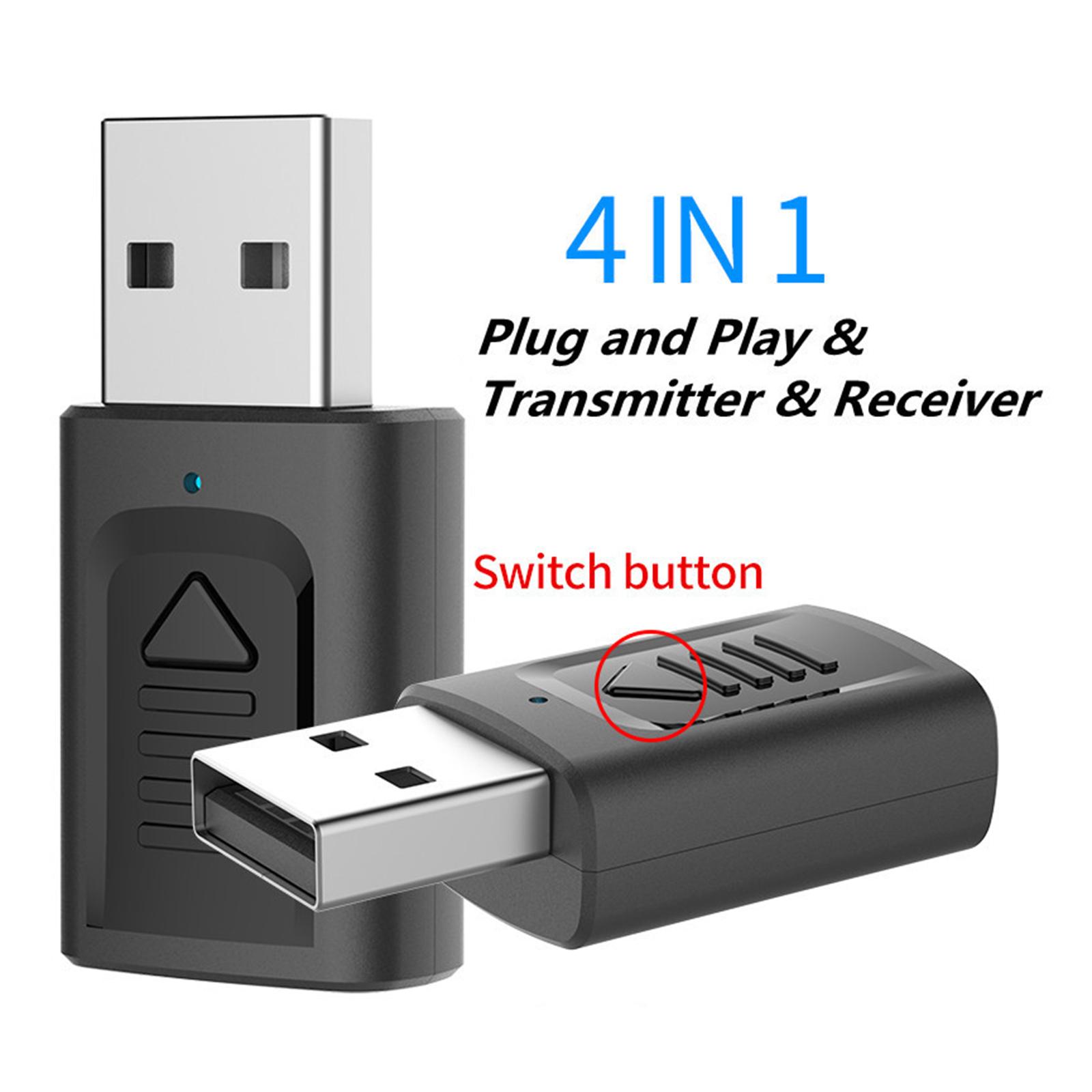 USB Bluetooth 5.0 Transmitter and Receiver Wireless Low Latency For TV Car