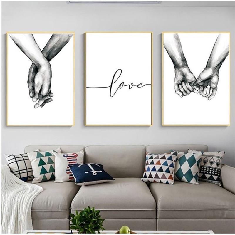 Tranh canvas bộ 3 bức hiện đại