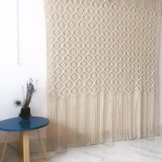 Rèm macrame size lớn- trang trí nội thất, ngoại thất - Ảnh Thật