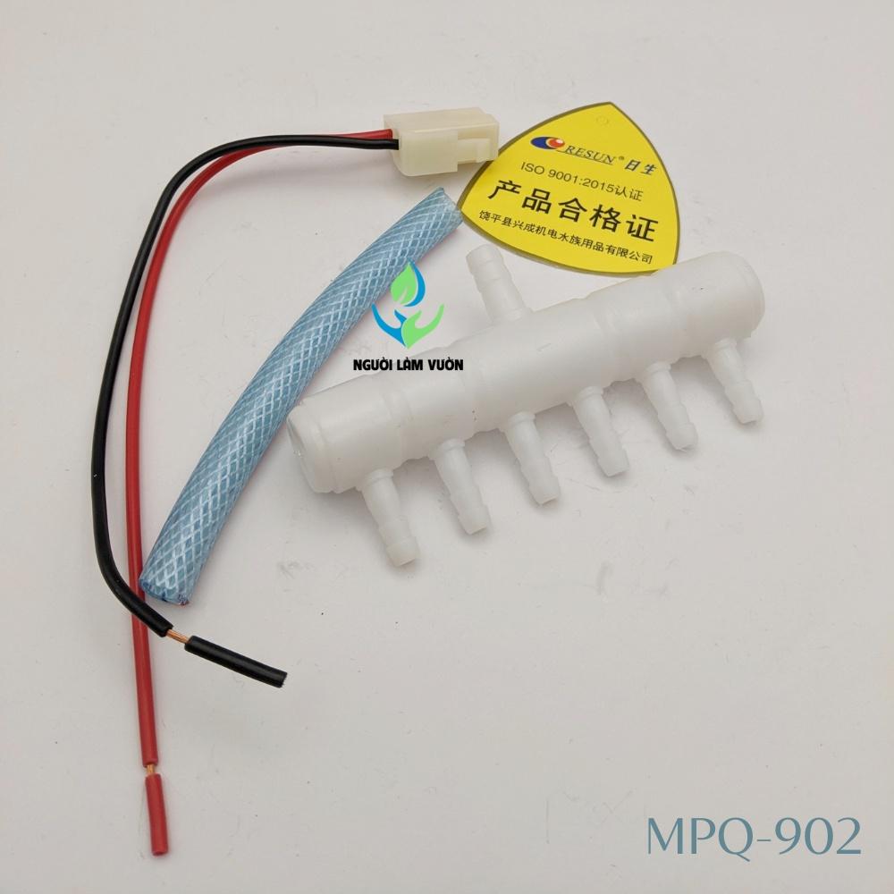 Máy thổi oxy hồ cá - Máy sục oxy bể cá dùng ắc quy 12V thương hiệu RESUN 18W model MPQ-902