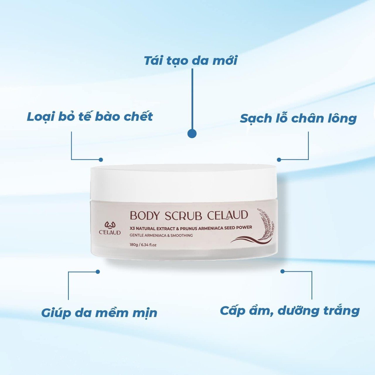 Tẩy Tế Bào Chết Làm Mịn Da Body Scrub Celaud 180g