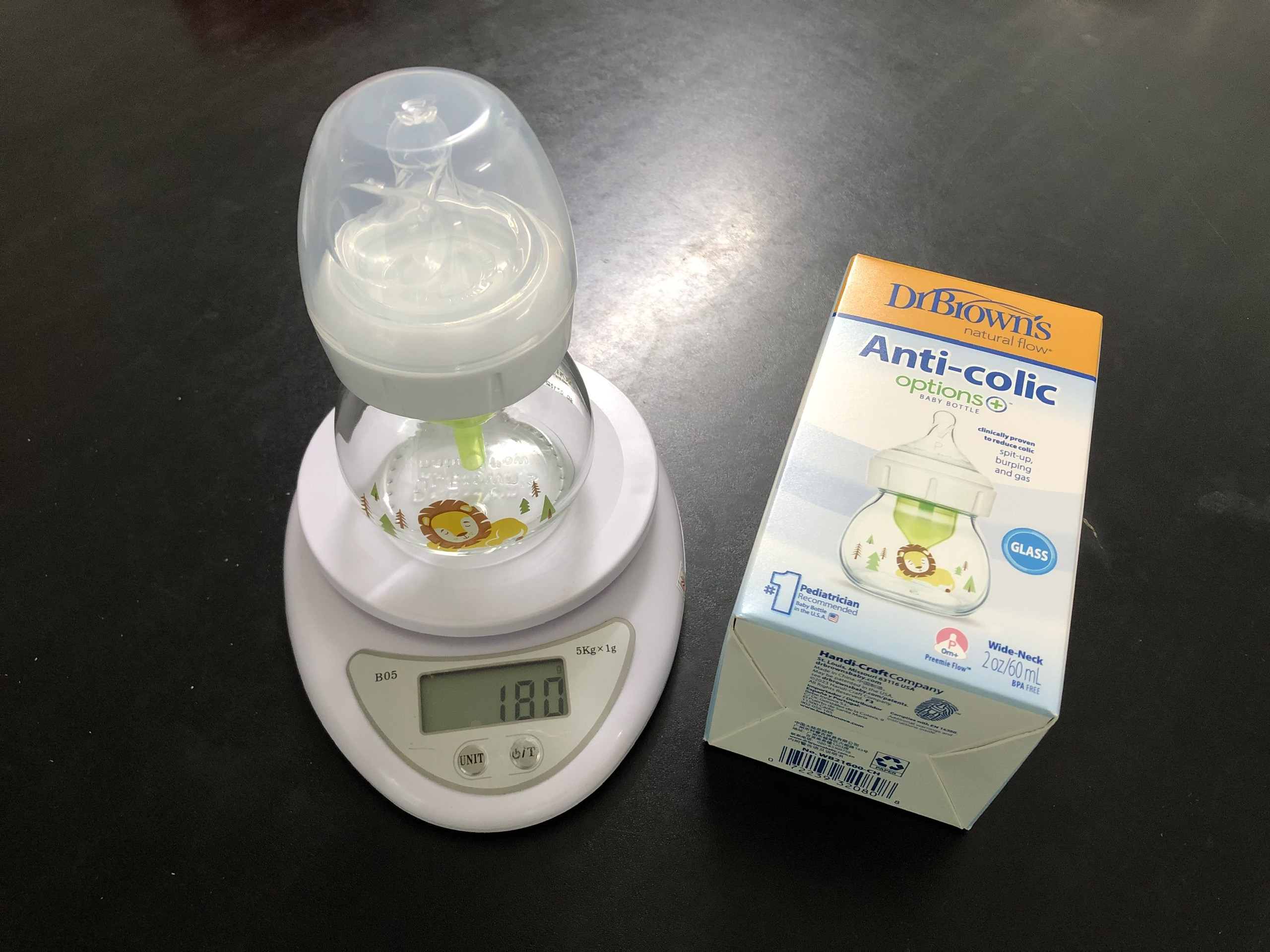 Bình sữa thuỷ tinh Dr.Brown's "Options Plus" cổ rộng 60ml Lion deco