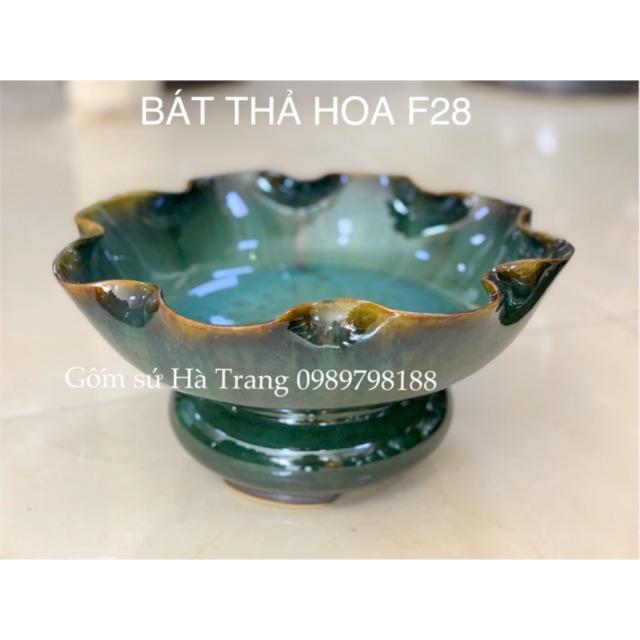 Bát thả hoa gốm sứ Bát Tràng cao cấp men hoả biến ngân hà