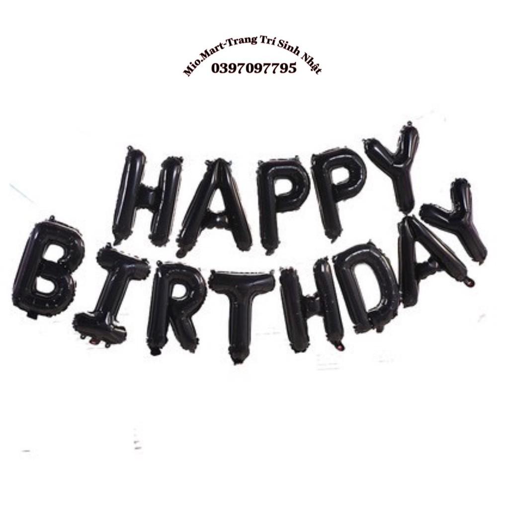 Bộ Bóng Bay Chữ Happy Birthday, Bóng Bay Trang Trí Sinh Nhật Cho Bé Trai Bé Gái Đẹp,Đủ Các Màu BB77